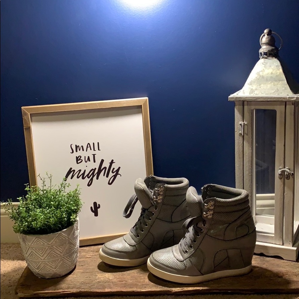 Silver Hidden Wedge Sneaker